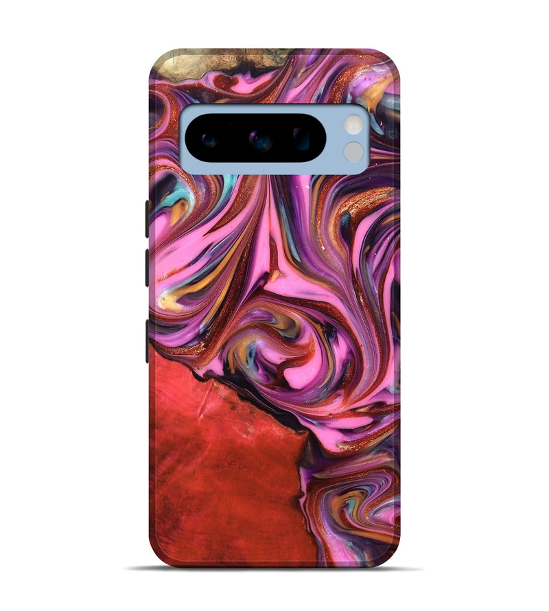 Pixel 8 Pro Wood Live Edge Phone Case - Elvin (Red, 819348)