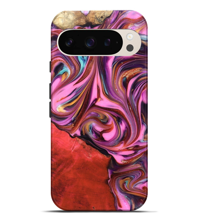 Pixel 9 Pro XL Wood Live Edge Phone Case - Elvin (Red, 819348)