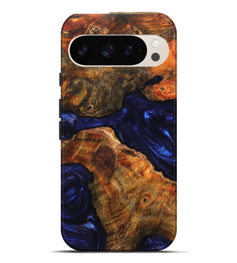 Pixel 10 Pro XL Wood Live Edge Phone Case - Deann (Blue, 819349)