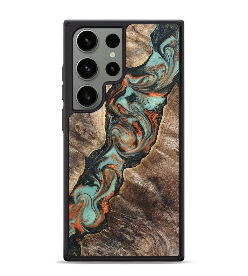 Galaxy S24 Ultra Wood Phone Case - Freddy (Teal & Gold, 819350)