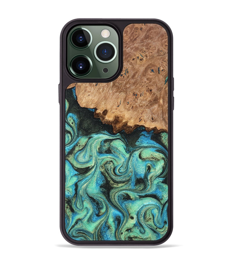 iPhone 13 Pro Max Wood Phone Case - Kaeli (Green, 819351)