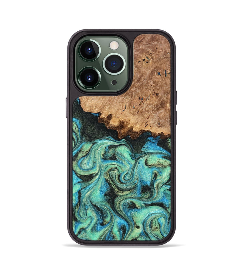 iPhone 13 Pro Wood Phone Case - Kaeli (Green, 819351)