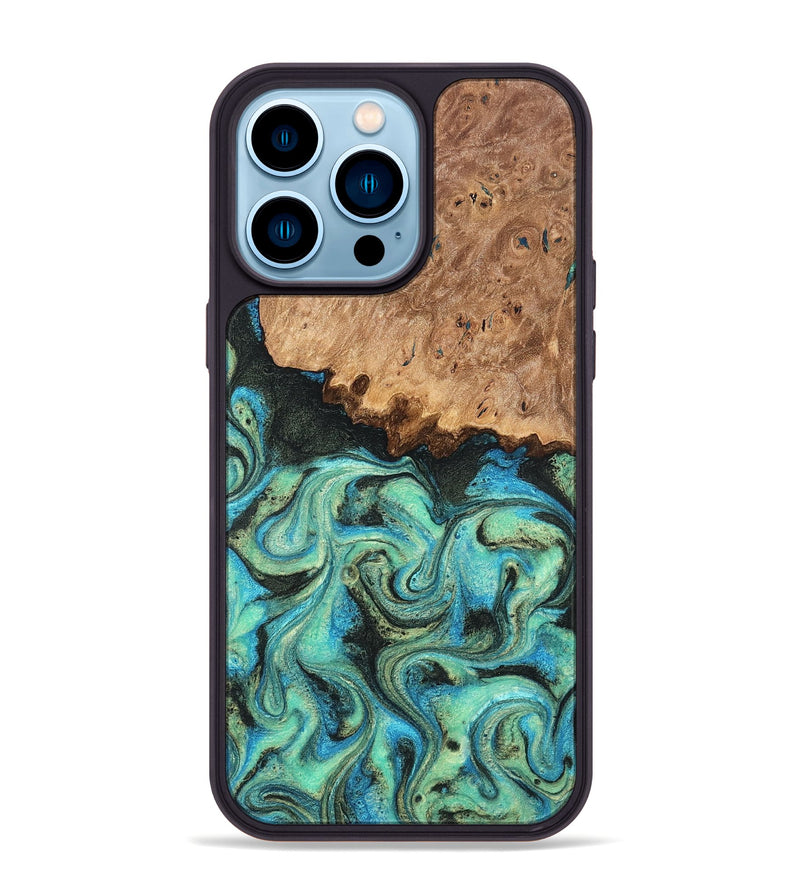 iPhone 14 Pro Max Wood Phone Case - Kaeli (Green, 819351)