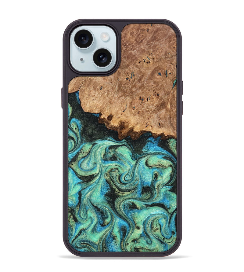 iPhone 15 Plus Wood Phone Case - Kaeli (Green, 819351)