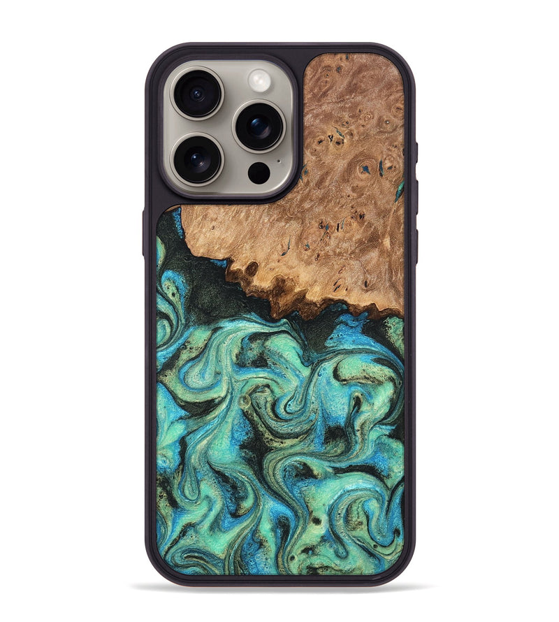 iPhone 15 Pro Max Wood Phone Case - Kaeli (Green, 819351)