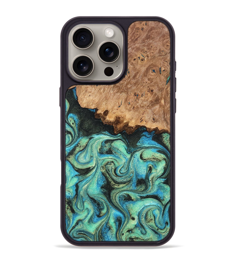 iPhone 16 Pro Max Wood Phone Case - Kaeli (Green, 819351)