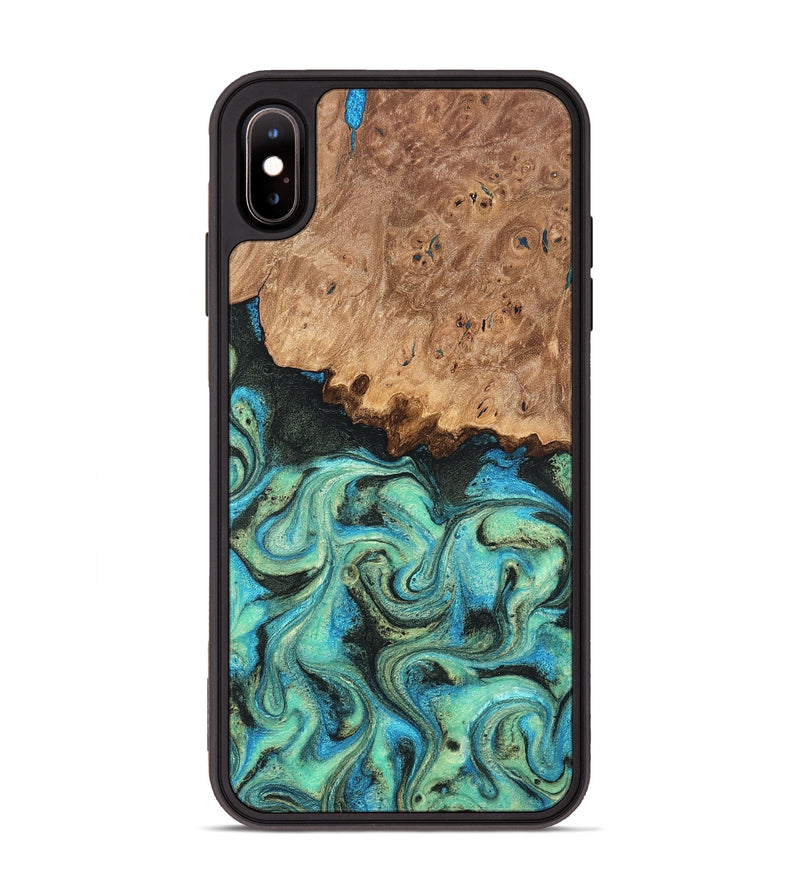 iPhone Xs Max Wood Phone Case - Kaeli (Green, 819351)