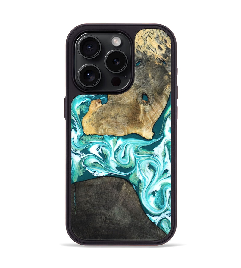 iPhone 15 Pro Wood Phone Case - Brooks (Green, 819352)