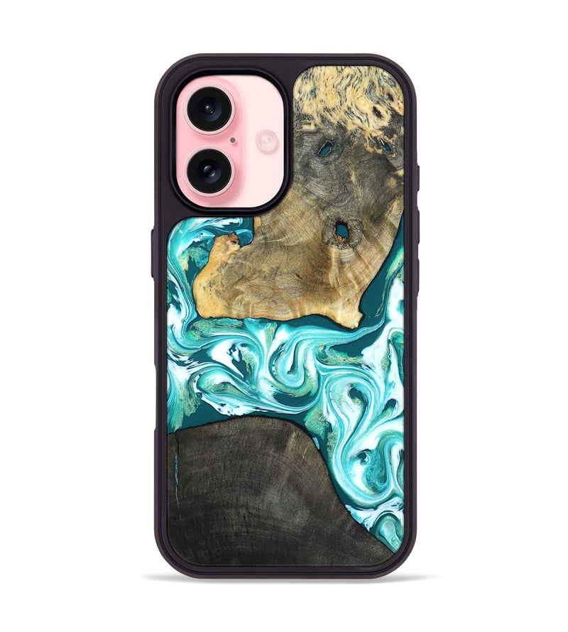 iPhone 16 Wood Phone Case - Brooks (Green, 819352)