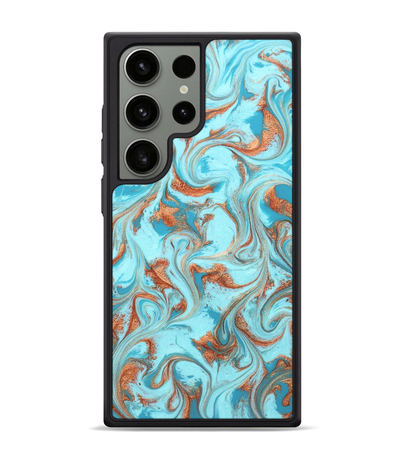 Galaxy S24 Ultra ResinArt Phone Case - Saint (Teal & Gold, 819353)
