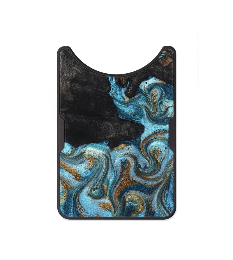 Alloy Wood Wallet - Alden (Teal & Gold, 819355)