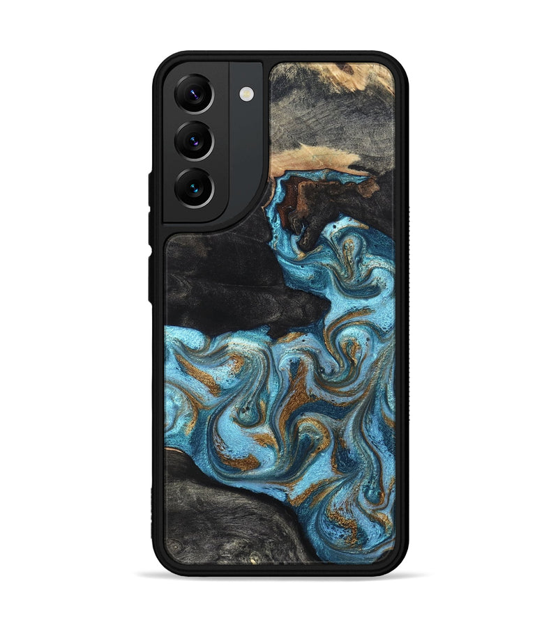 Galaxy S22 Plus Wood Phone Case - Alden (Teal & Gold, 819355)