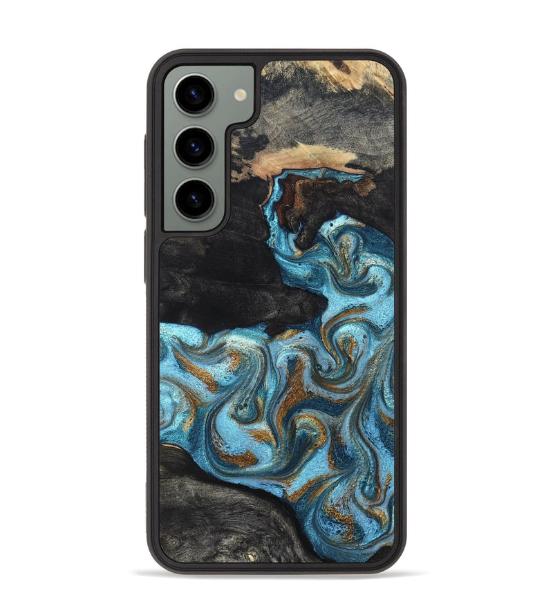 Galaxy S23 Plus Wood Phone Case - Alden (Teal & Gold, 819355)