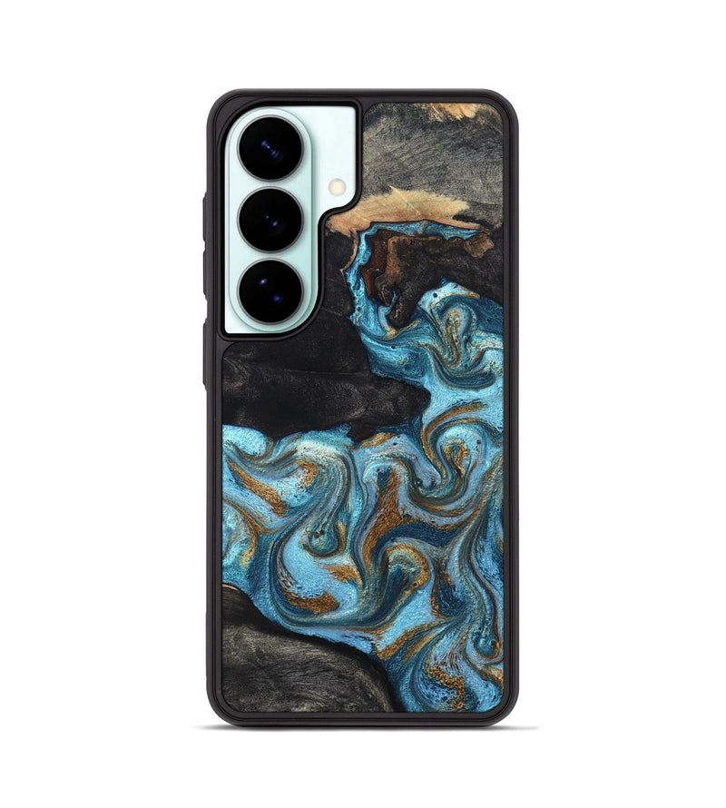 Galaxy S26 Wood Phone Case - Alden (Teal & Gold, 819355)
