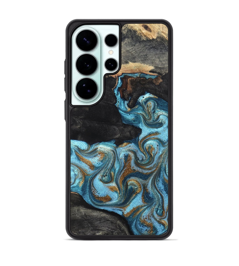 Galaxy S26 Ultra Wood Phone Case - Alden (Teal & Gold, 819355)