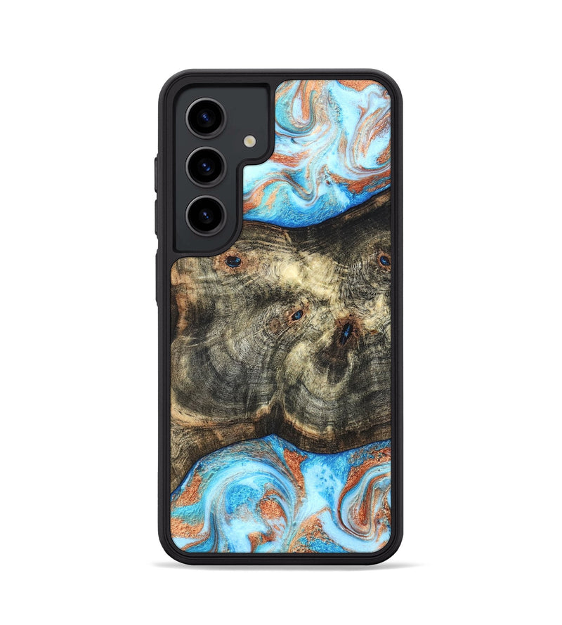 Galaxy S24 Wood Phone Case - Meagan (Teal & Gold, 819356)