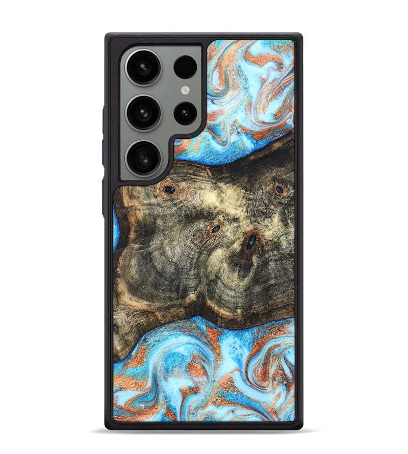 Galaxy S24 Ultra Wood Phone Case - Meagan (Teal & Gold, 819356)