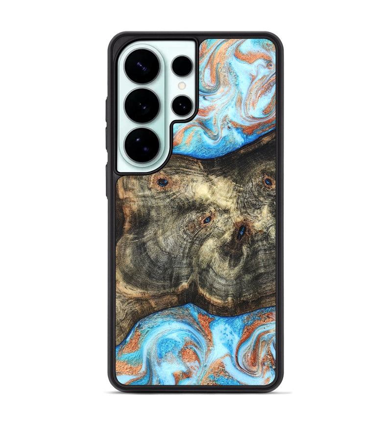 Galaxy S26 Ultra Wood Phone Case - Meagan (Teal & Gold, 819356)
