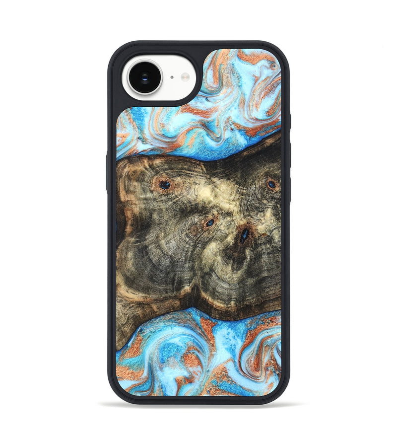 iPhone 17e Wood Phone Case - Meagan (Teal & Gold, 819356)