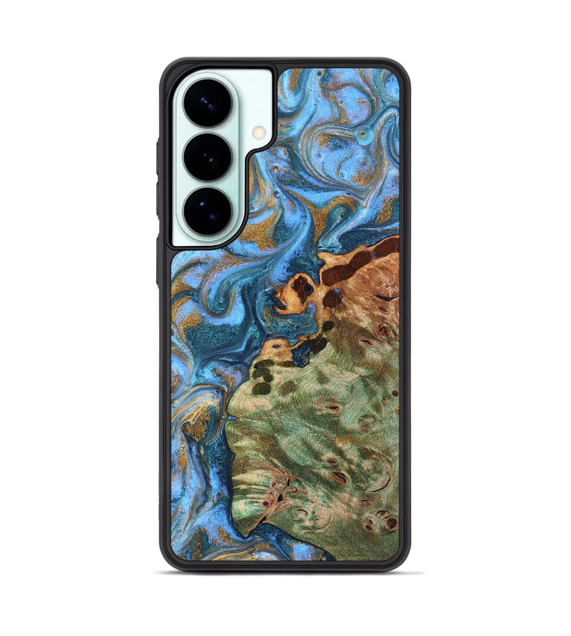 Galaxy S26 Plus Wood Phone Case - Abner (Teal & Gold, 819357)