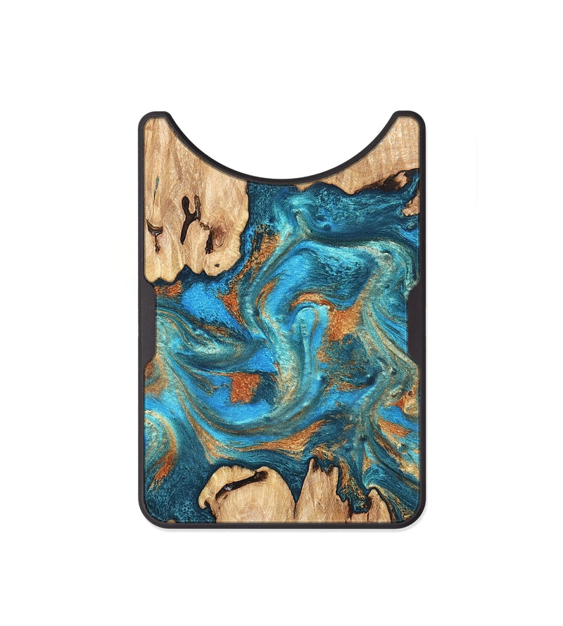 Alloy Wood Wallet - Adam (Teal & Gold, 819358)