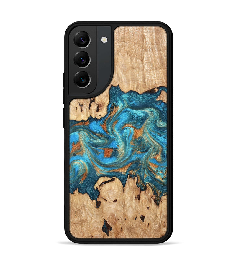 Galaxy S22 Plus Wood Phone Case - Adam (Teal & Gold, 819358)