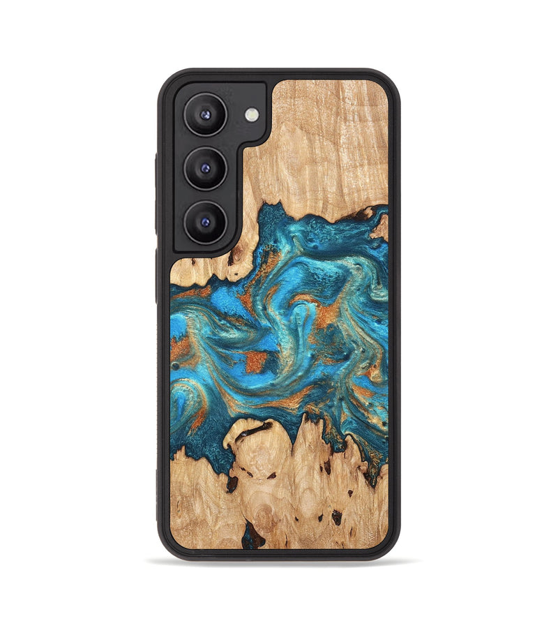 Galaxy S23 Wood Phone Case - Adam (Teal & Gold, 819358)