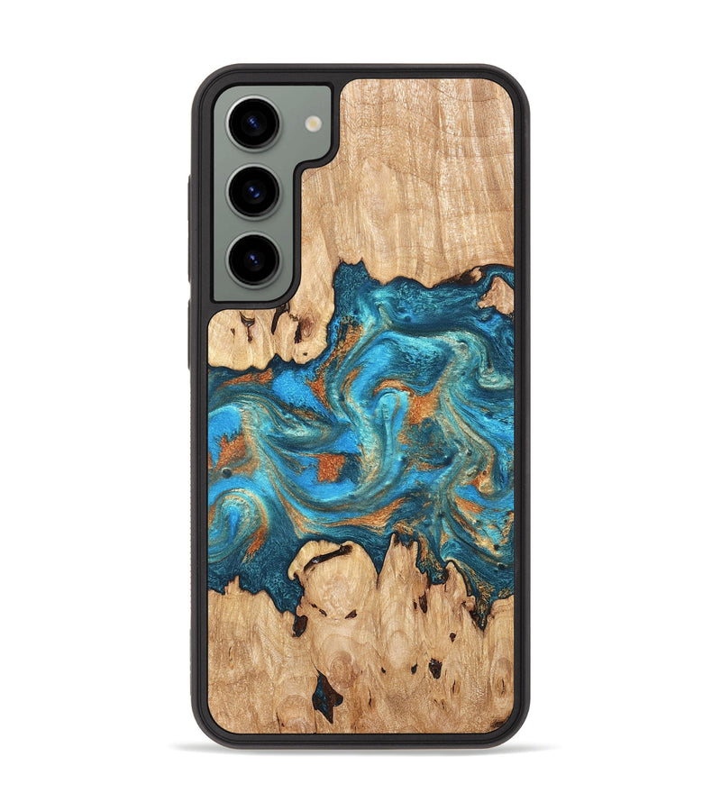 Galaxy S23 Plus Wood Phone Case - Adam (Teal & Gold, 819358)