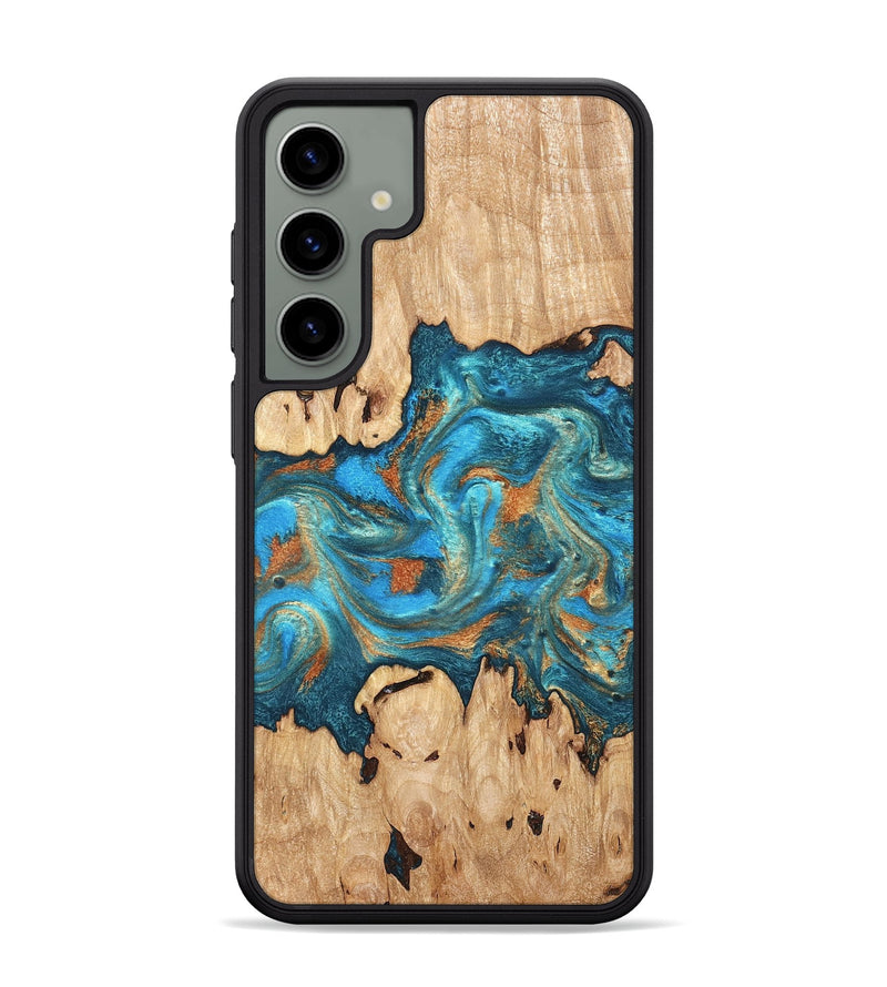 Galaxy S24 Plus Wood Phone Case - Adam (Teal & Gold, 819358)