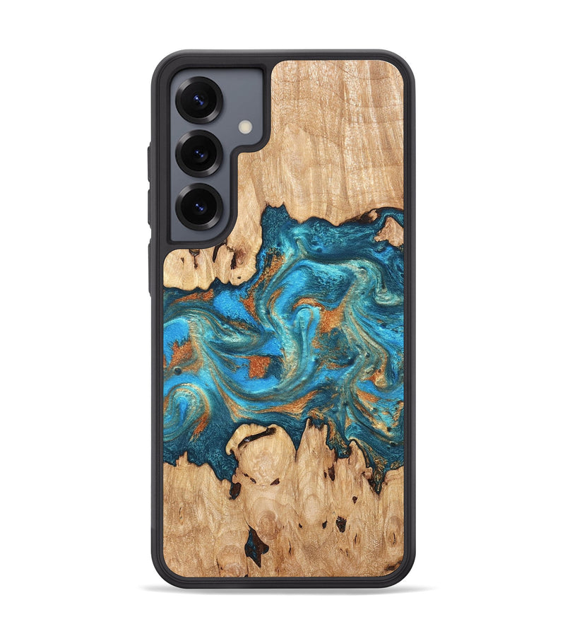 Galaxy S25 Plus Wood Phone Case - Adam (Teal & Gold, 819358)