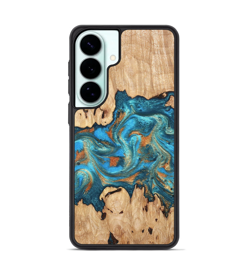 Galaxy S26 Plus Wood Phone Case - Adam (Teal & Gold, 819358)
