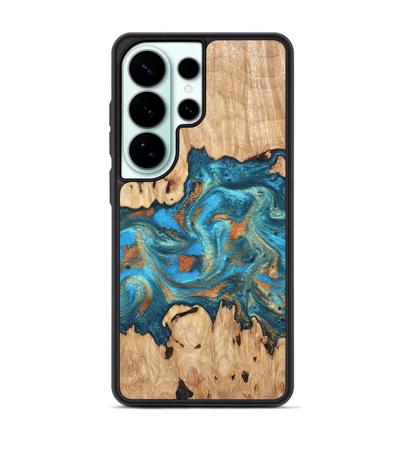 Galaxy S26 Ultra Wood Phone Case - Adam (Teal & Gold, 819358)