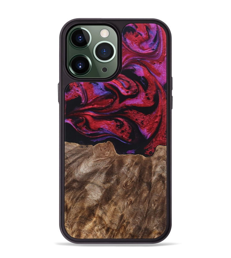 iPhone 13 Pro Max Wood Phone Case - Otto (Red, 819360)