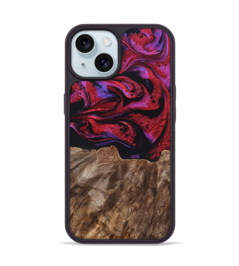 iPhone 15 Wood Phone Case - Otto (Red, 819360)