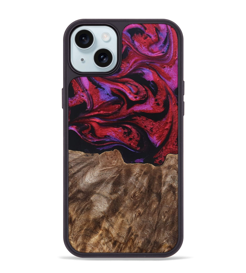iPhone 15 Plus Wood Phone Case - Otto (Red, 819360)