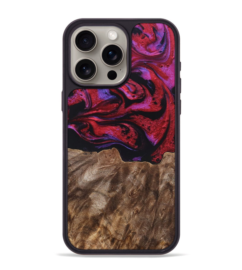 iPhone 15 Pro Max Wood Phone Case - Otto (Red, 819360)