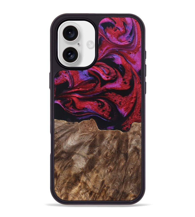 iPhone 16 Plus Wood Phone Case - Otto (Red, 819360)