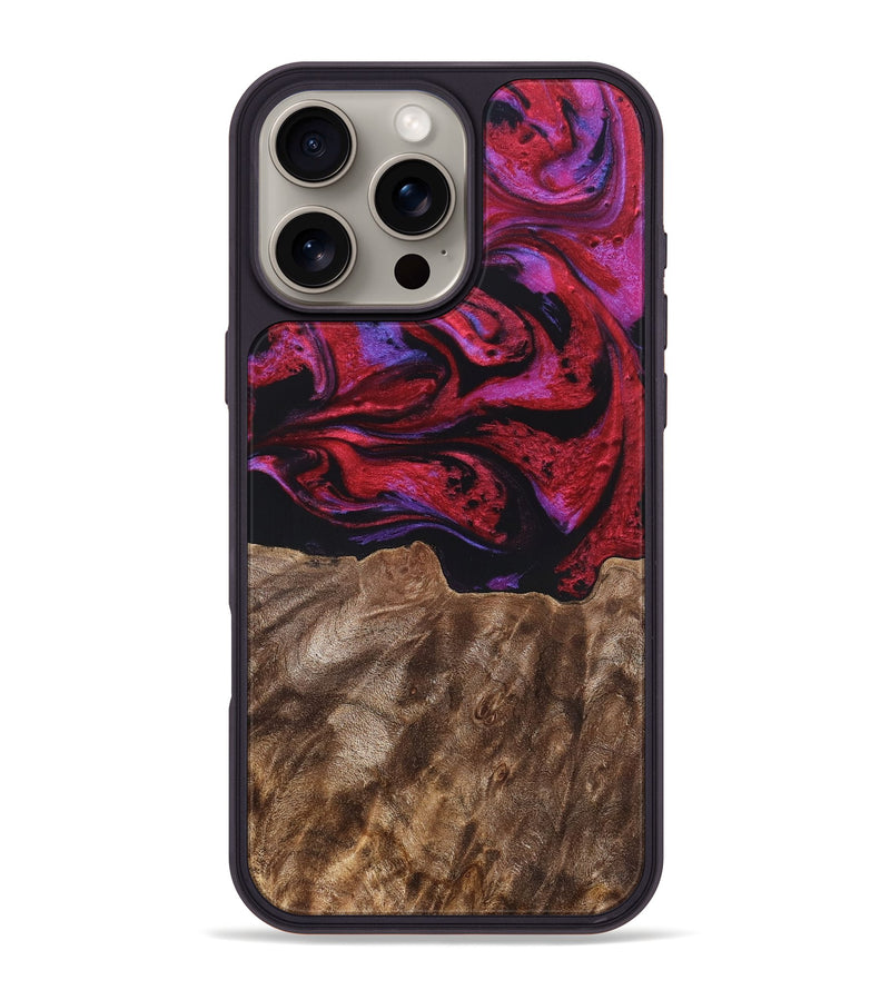 iPhone 16 Pro Max Wood Phone Case - Otto (Red, 819360)