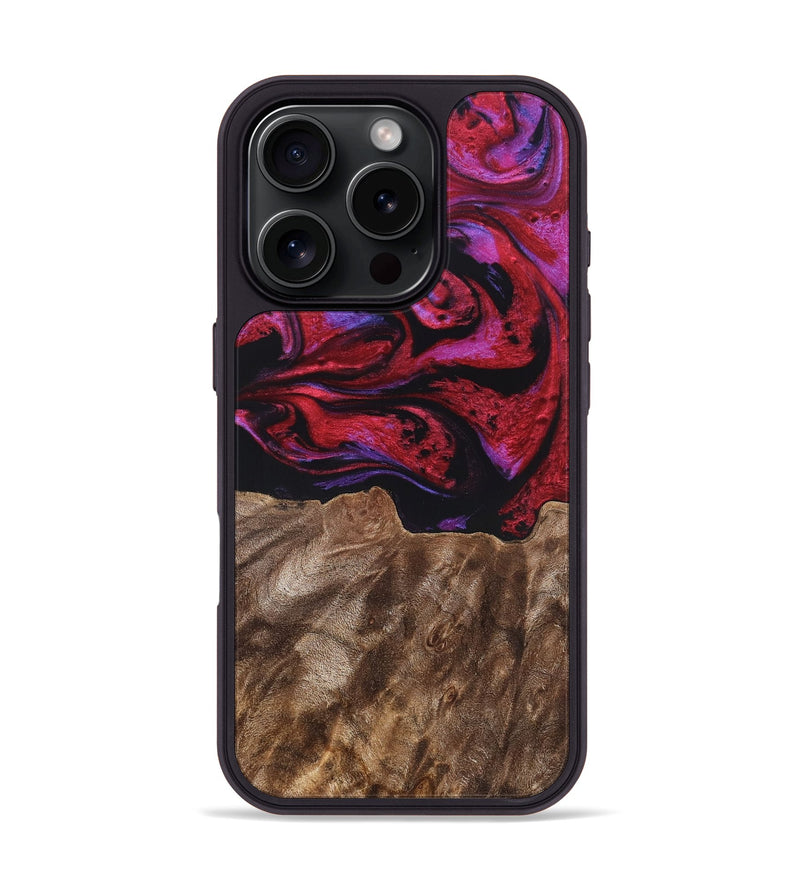 iPhone 16 Pro Wood Phone Case - Otto (Red, 819360)