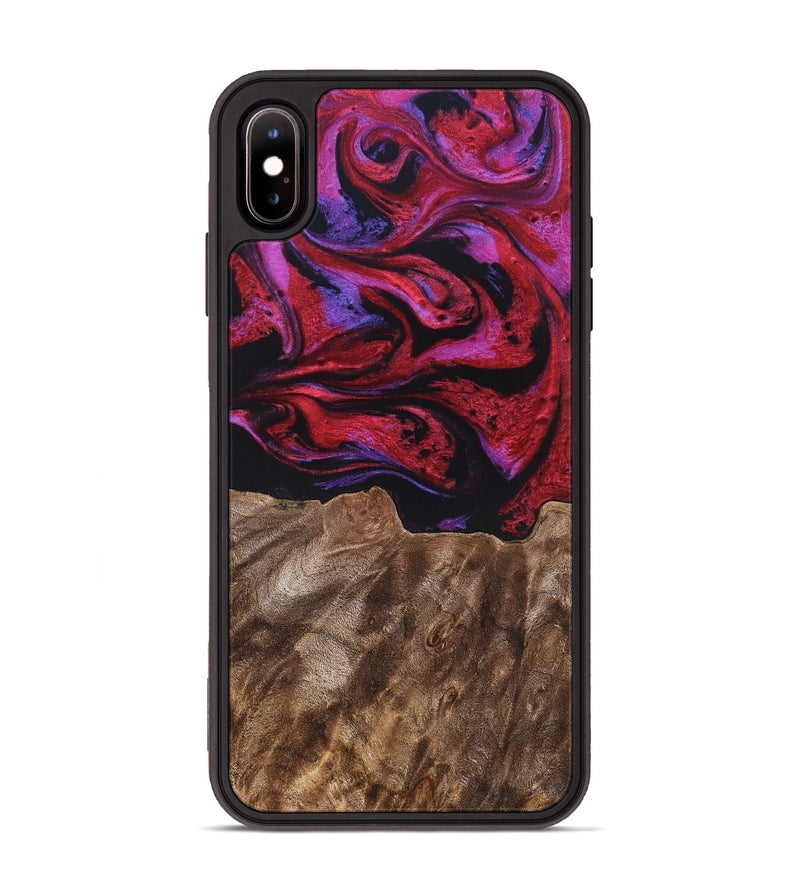iPhone Xs Max Wood Phone Case - Otto (Red, 819360)