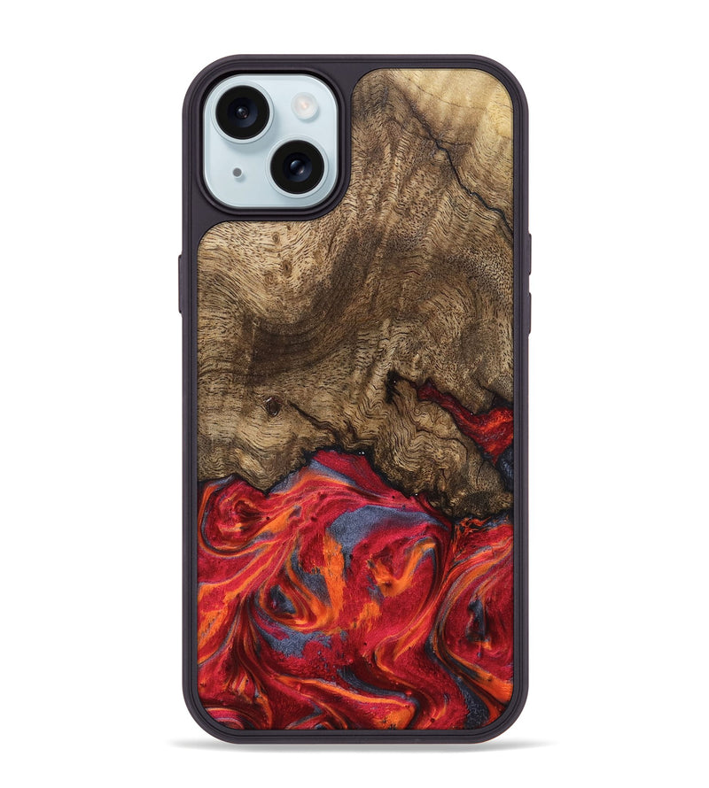 iPhone 15 Plus Wood Phone Case - Devonte (Red, 819361)