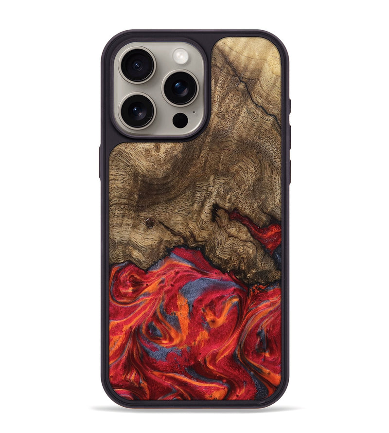 iPhone 15 Pro Max Wood Phone Case - Devonte (Red, 819361)