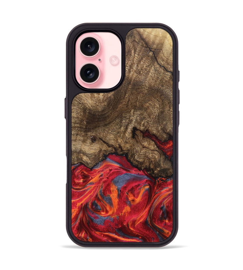 iPhone 16 Wood Phone Case - Devonte (Red, 819361)