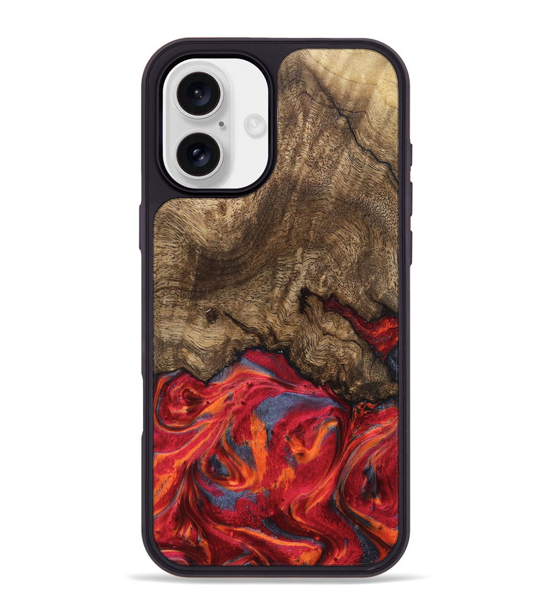 iPhone 16 Plus Wood Phone Case - Devonte (Red, 819361)