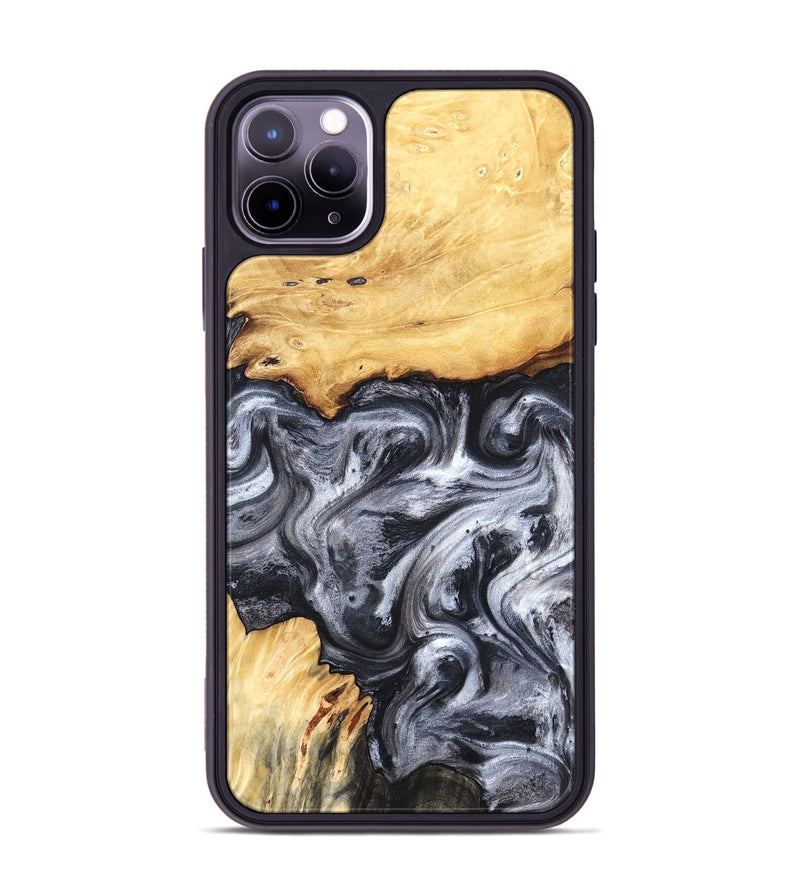 iPhone 11 Pro Max Wood Phone Case - Coral (Black & White, 819363)