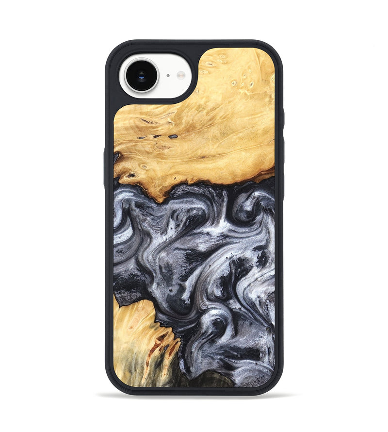 iPhone 16e Wood Phone Case - Coral (Black & White, 819363)