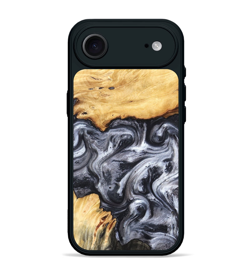 iPhone 17 Air Wood Phone Case - Coral (Black & White, 819363)