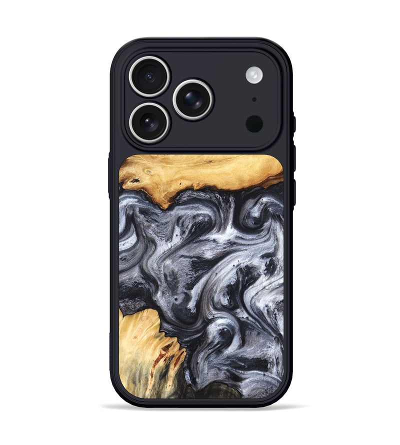 iPhone 17 Pro Wood Phone Case - Coral (Black & White, 819363)