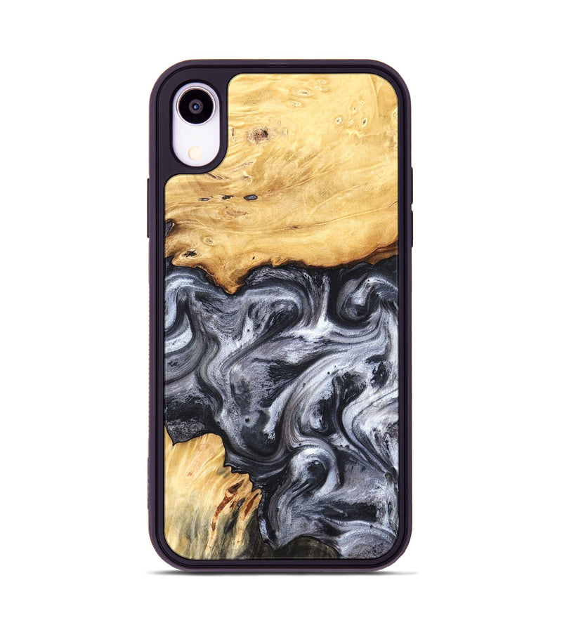 iPhone Xr Wood Phone Case - Coral (Black & White, 819363)