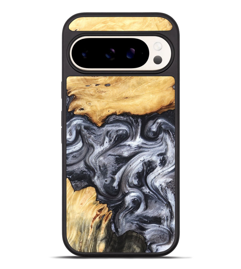Pixel 9 Pro XL Wood Phone Case - Coral (Black & White, 819363)